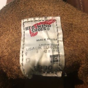 Red wing boot size 9d